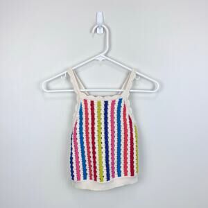Mini Boden Colorful Knitted Sweater Tank Top 9-10